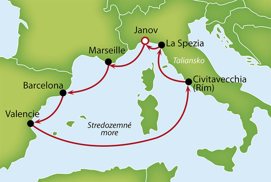 Pôvabné Stredomorie z paluby lode Costa Fortuna
