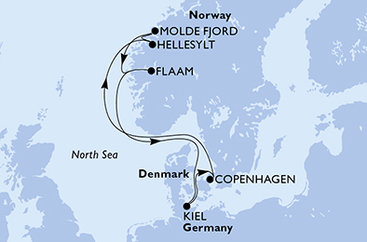 Nórskymi fjordmi na lodi MSC Euribia