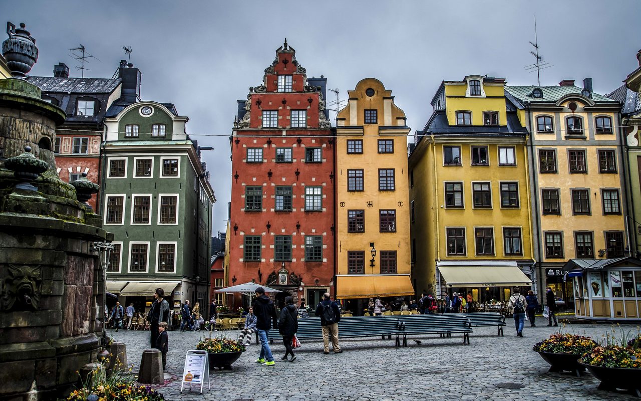 Stockholm, Švédsko, Severné, Baltské a Nórske more ...