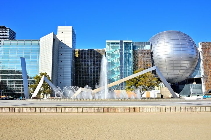 Nagoya – Panoramatický pohľad na Vedecké múzeum.