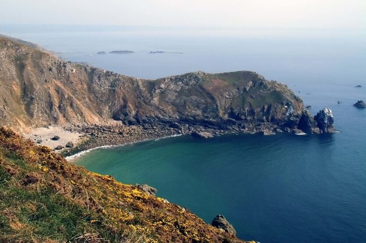 Cherbourg - Pobrežie Normandie neďaleko Cherbourgu