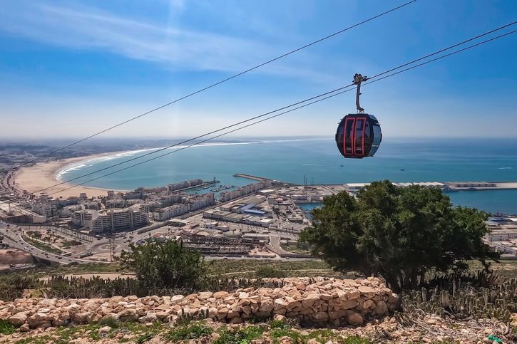 Agadir - Lanovka na kopec Agadir Oufella