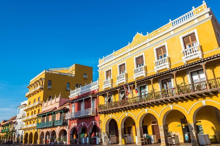 Cartagena de Indias - Farebné domy
