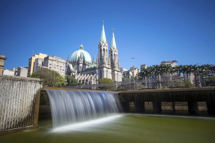 Katedrála  v centru Sao Paulo, Brazílie