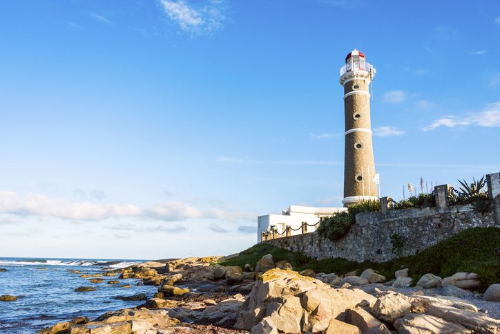 Maják v Jose Ignacio blízkosti Punta del Este, Uruguay