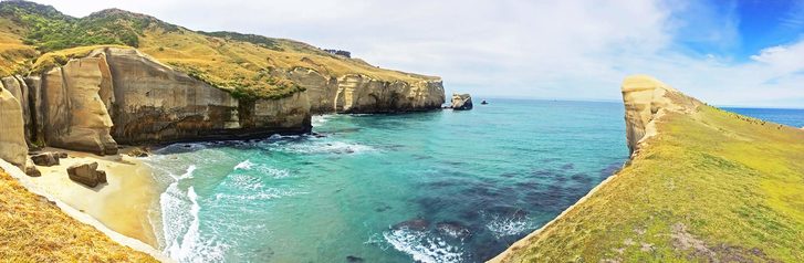 Pláž na Tunnel Beach, Nový Záland