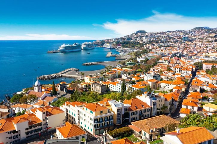 Funchal - Letecký pohľad na mesto 