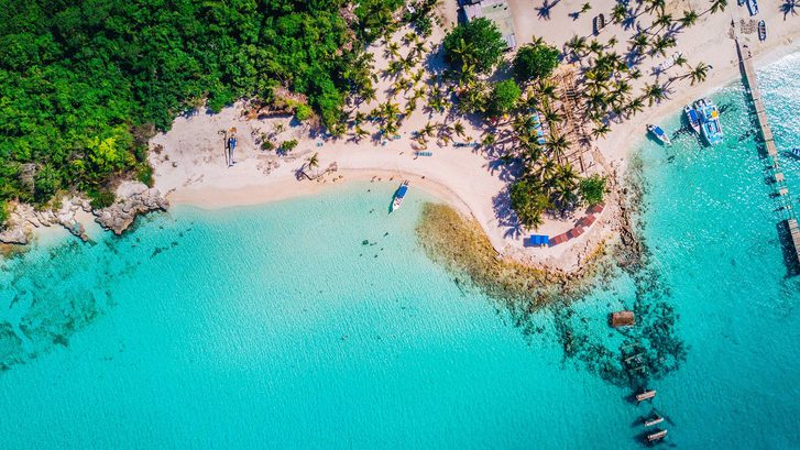 Saona Island -  tropický ostrov, který se nachází nedaleko od pevniny na jihovýchodním cípu Dominikánské republiky