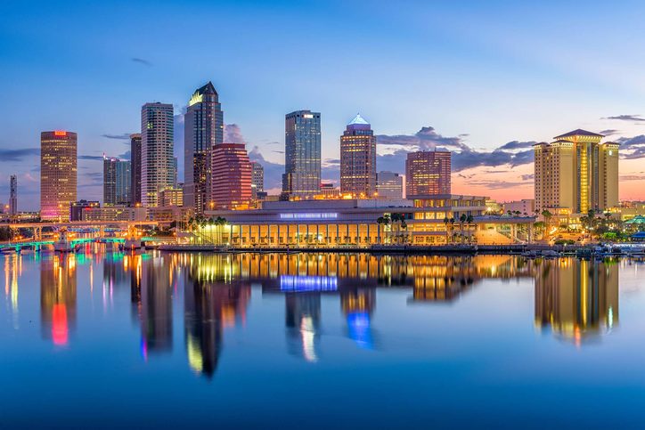 Tampa, Florida, USA panorama v zálivu