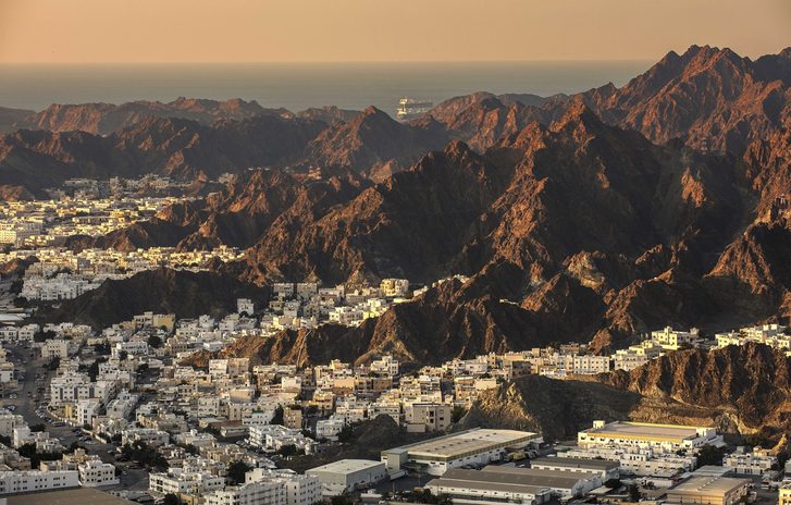 Pohled na město Maskat, Omán