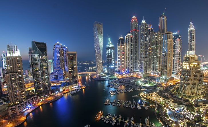 Krása přístavu z vrcholu - Dubaj
