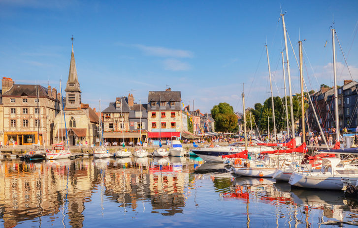 Město Honfleur se starým přístavem, Francie