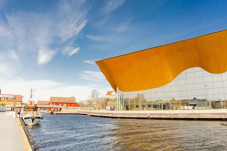 Pohľad na Kilden Performing Arts Center