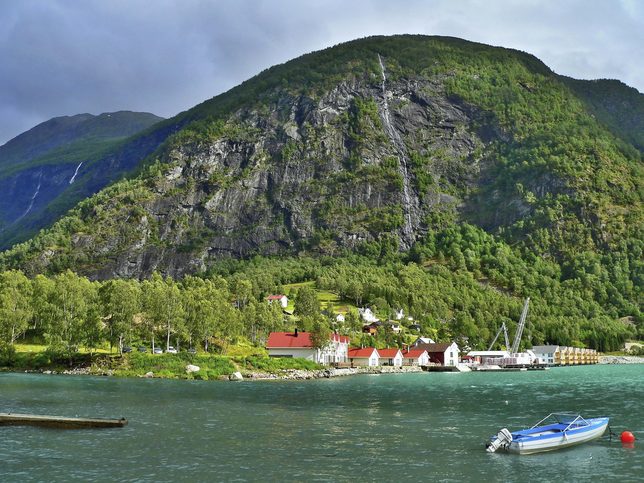 Pohled na norské město Skjolden