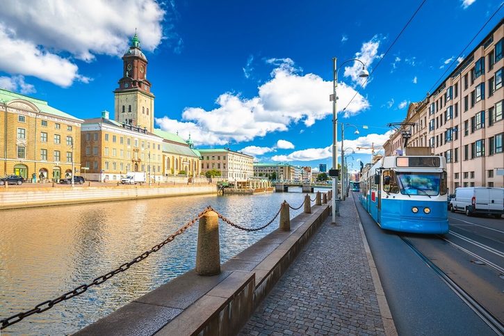 Pohľad na mesto Göteborg, Švédsko