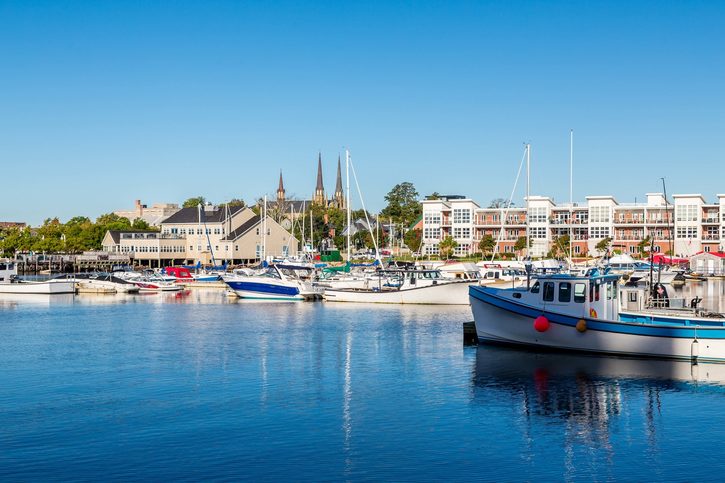 Přístav a pohled na město Charlottetown, Ostrov Prince Edwarda