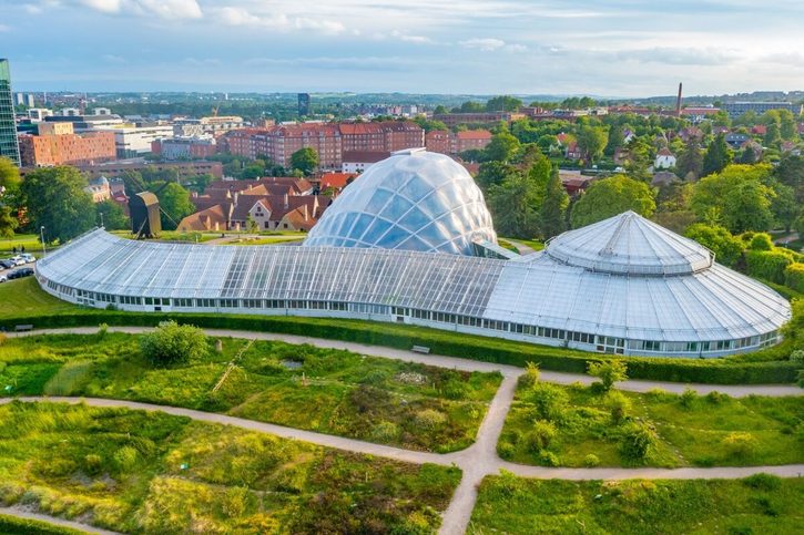 Aarhus - Jeden z hlavných skleníkov v botanickej záhrade 