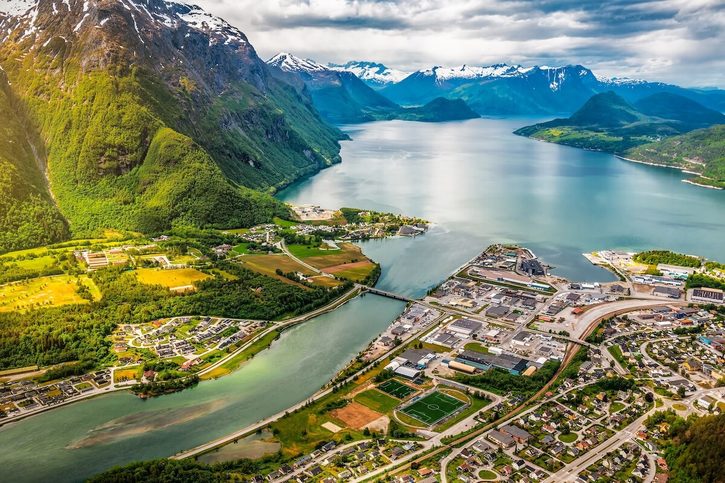 Åndalsnes - Pohľad na Åndalsnes