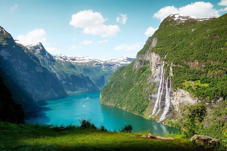 Geiranger – Vodopád Sedem sestier.