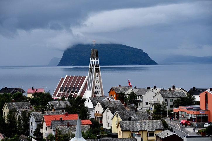 Hammerfest - Letecké panorama Hammerfestu 