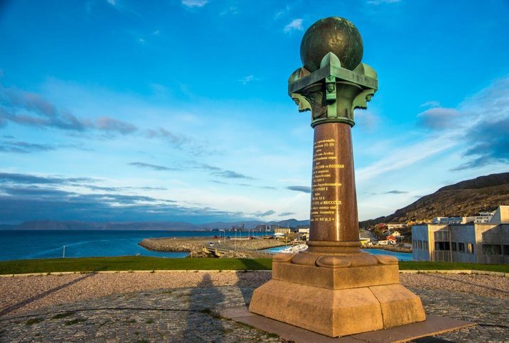 Hammerfest - Struveho geodetický oblouk v Hammerfestu