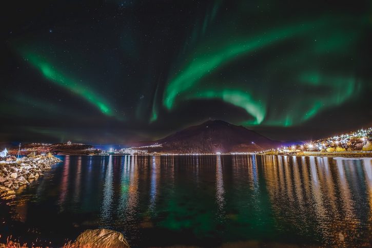 Narvik - Polárna žiara nad Narvikom