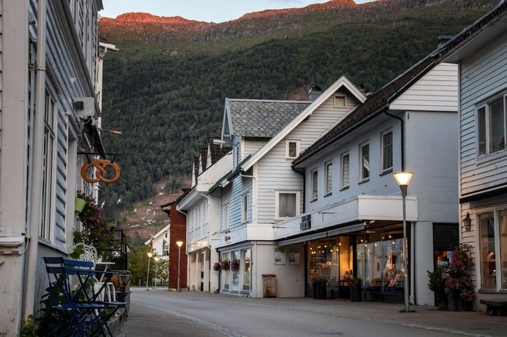 Nordfjordeid - Historická nákupná ulica 