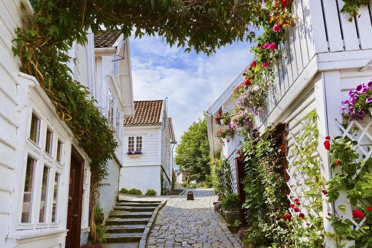 Stavanger - biele domy
