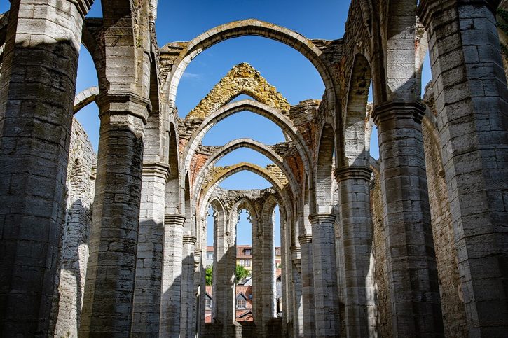 Visby - Zrúcanina kostola svätej Kataríny (Sankta Katarina kyrkoruin)