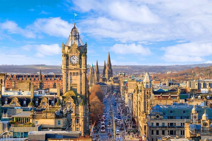 Edinburgh – Pohľad na mesto.