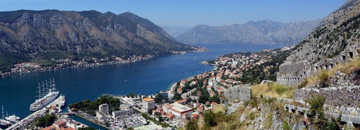 Kotor - Panoramatický výhľad z pevnosti svätého Jána