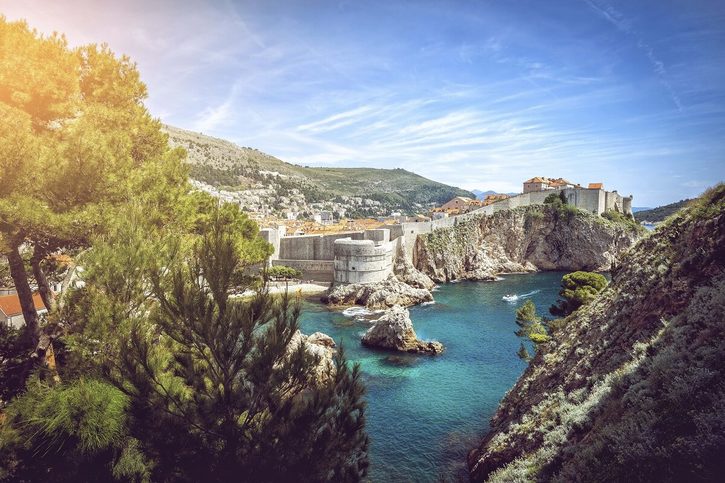 Dubrovník - Pohled na městské opevnění