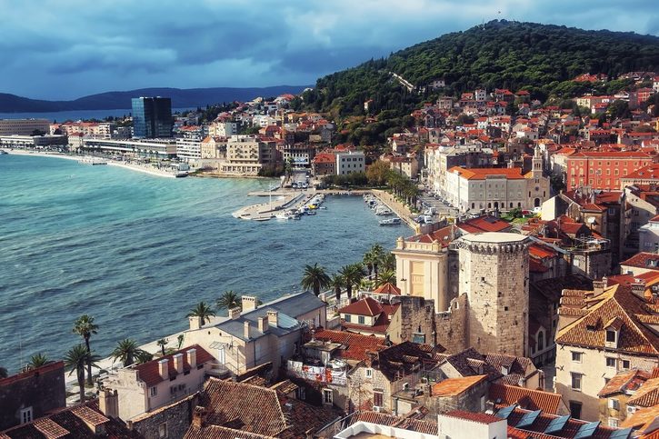 Split - panorama přístavu 