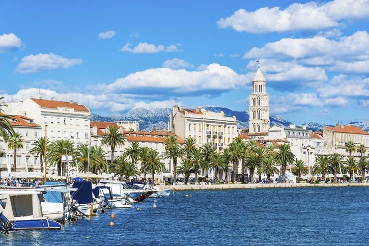 Split - panorama přístavu 