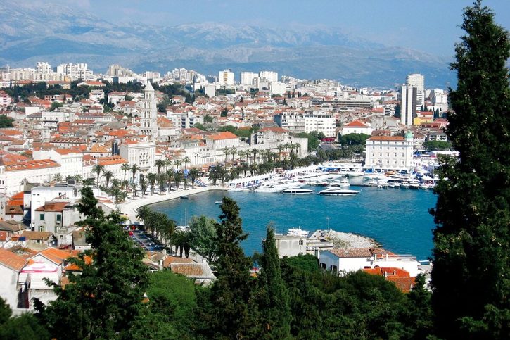 Split - panorama přístavu 