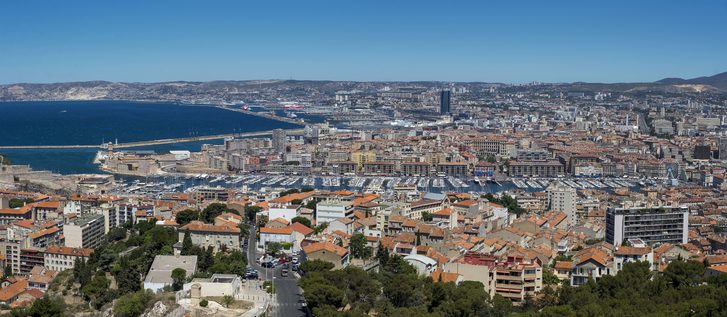 Pohled na město Marseille.