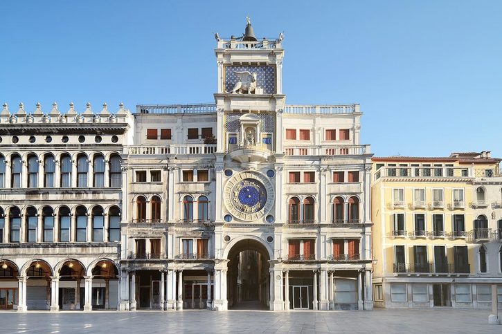 Benátky - Torre dell’Orologio, slavná hodinová věž 