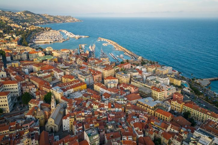 Sanremo - Letecký pohľad na Sanremo 