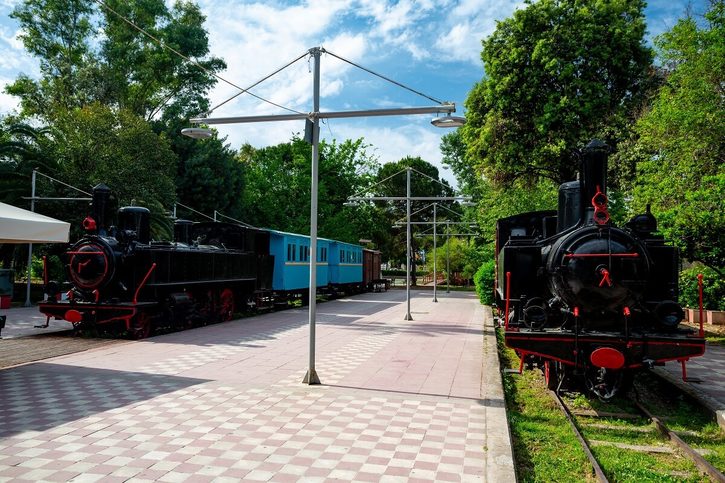 Kalamata - Mestský železničný park (Municipal Railway Park) v Kalamate.