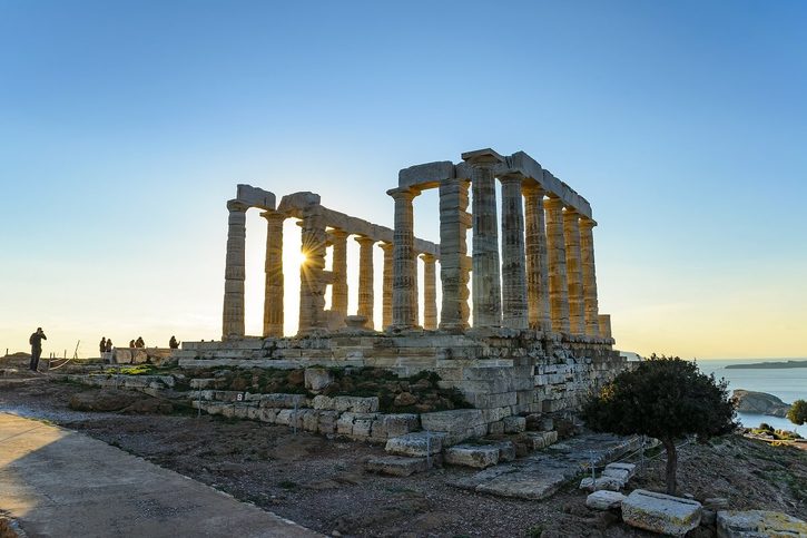 Lavrio - Antický chrám boha Poseidóna na myse Sounion