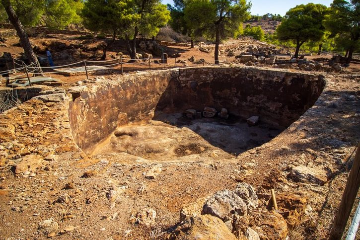 Lavrio - Impressive view on the historical site of Lavrion Ancient Silver Mines_2479033597