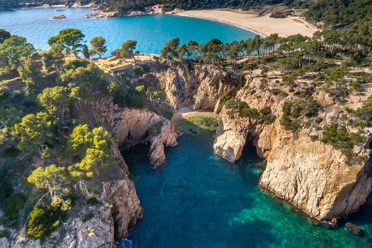 Palamós - Cala Foradada a pláž Castell