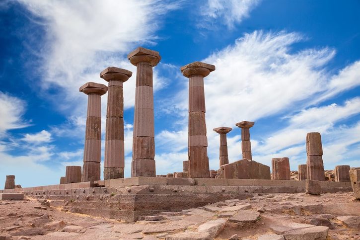 Kepez (Çanakkale) - Ruiny chrámu bohyně Athény v Assosu