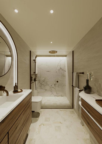 Apartmán Skylight Infinite Balcony Suite, kúpeľňa – Celebrity Compass