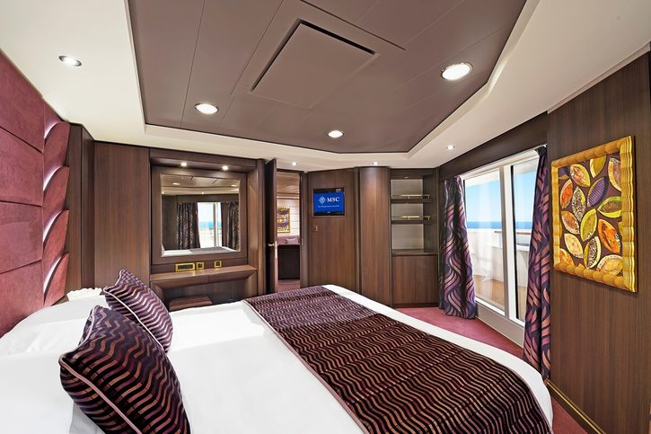Štvorlôžkové Apartmá Aurea, spálňa - MSC Preziosa