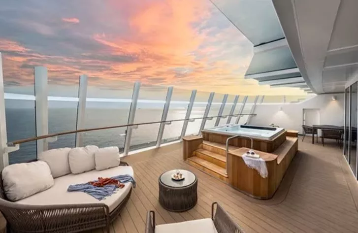 Rodinné apartmá Yacht Club Executive (YCT), terasa - MSC World Asia