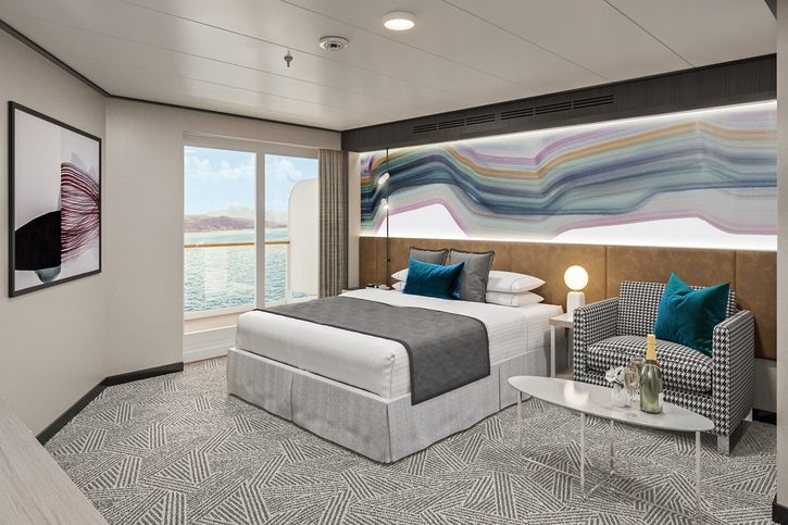 Apartmán Club s veľkým balkónom na prednej časti lode (M2) – Norwegian Aura