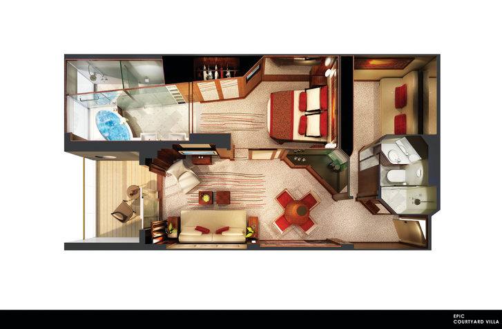 The Haven rodinná villa se dvěma ložnicemi, schéma - Norwegian Epic