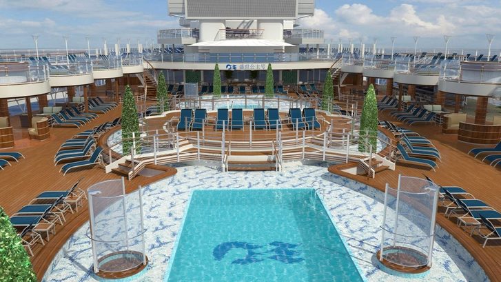 Bazén na otevřené palubě - Majestic Princess