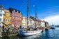 Barevné domy v Kodani, Dánsko